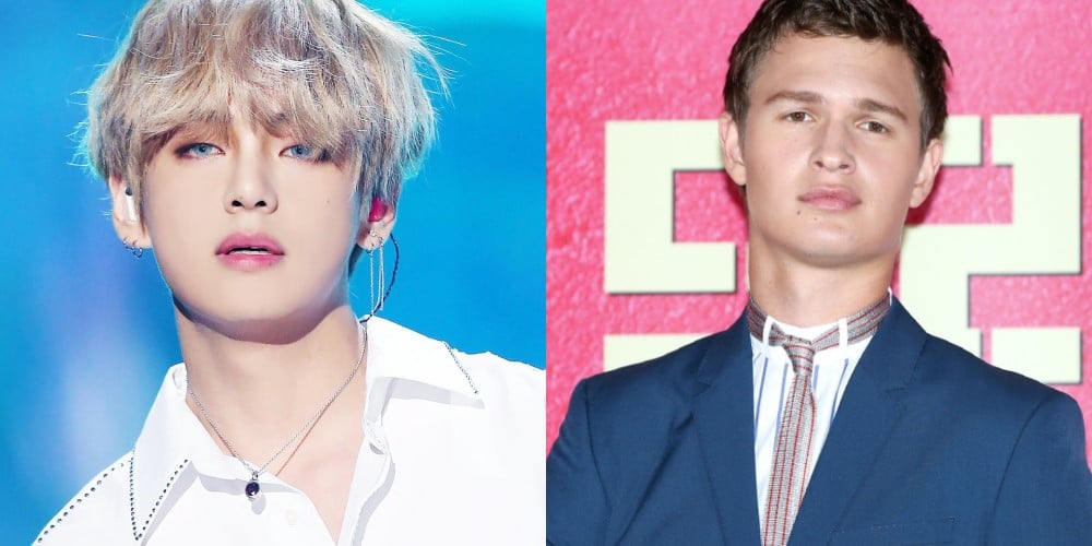Bts v and Ansel Elgort