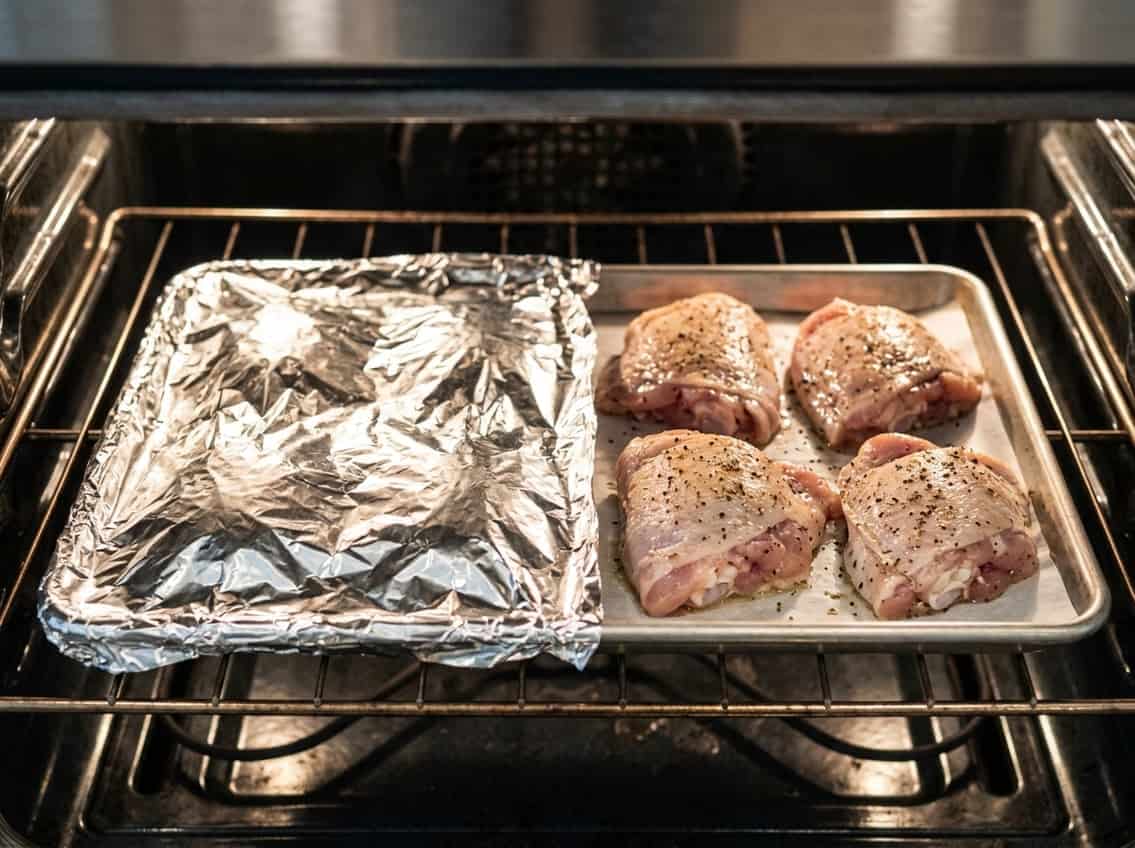 Baked Chicken Thighs Covered or Uncovered