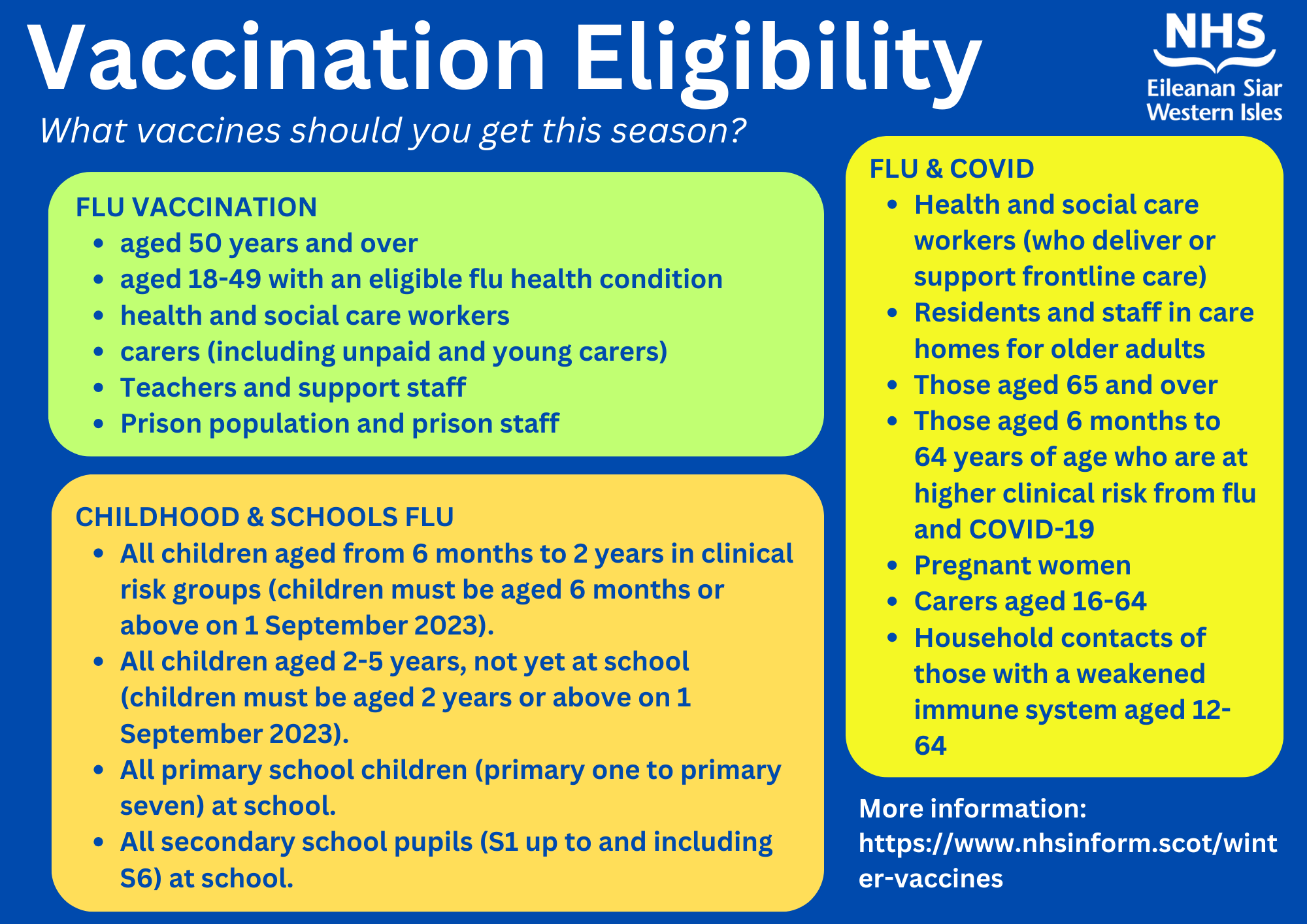 Who Is Eligible for Flu Jab