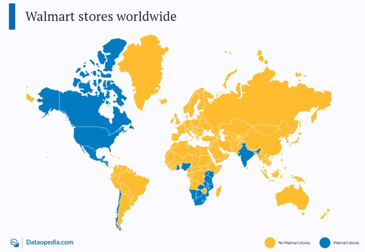 Countries with Walmart Stores