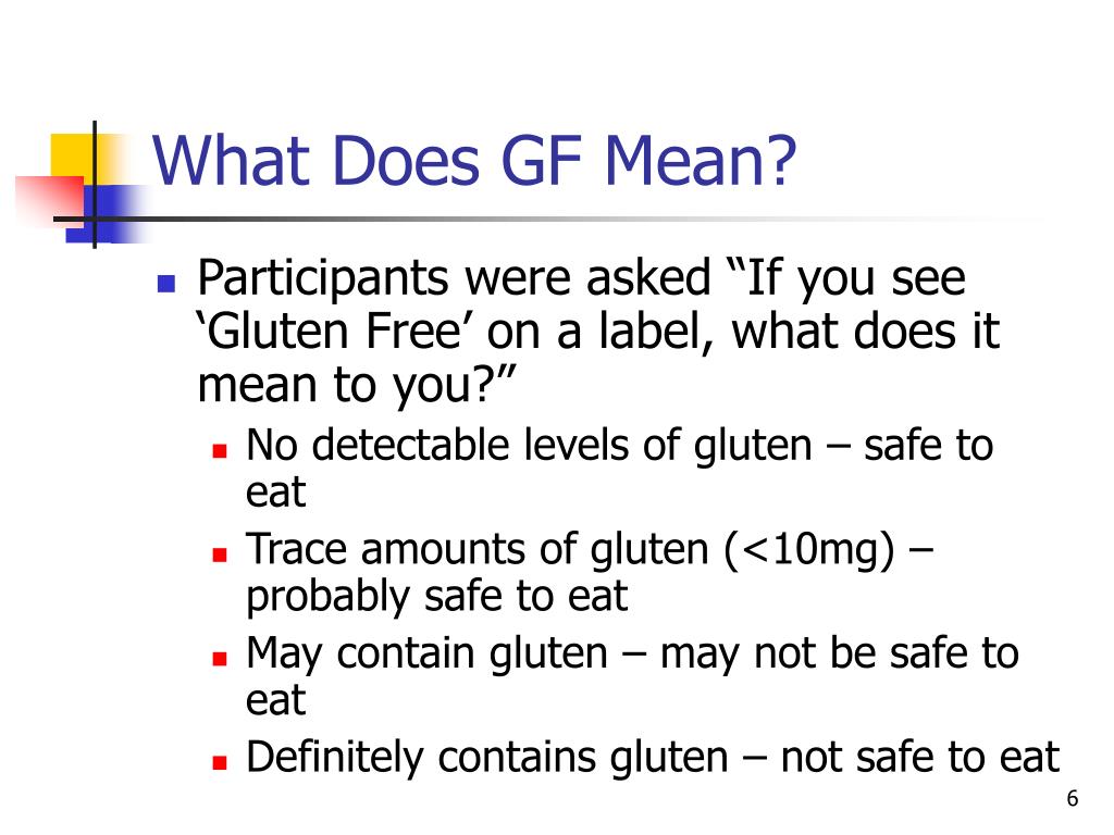 What Does Gf Mean in Food