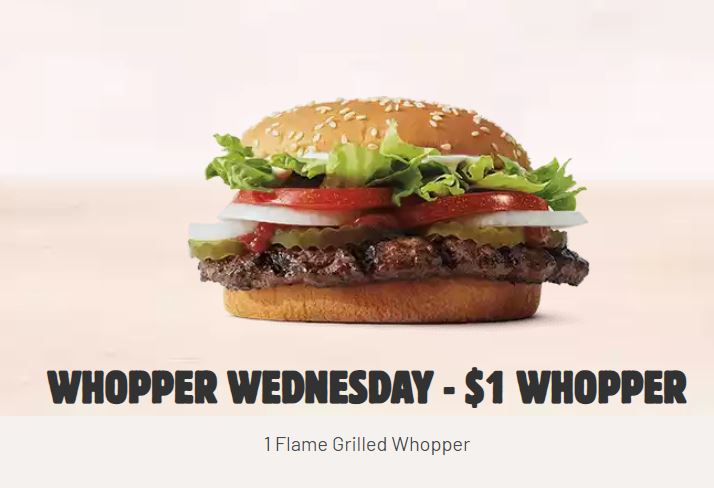 Is Whopper Wednesday Only on the App