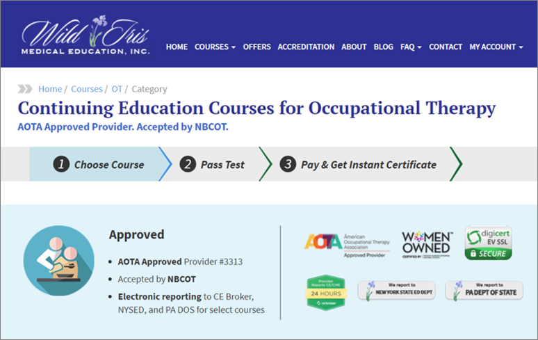 Free Occupational Therapy Continuing Education Courses