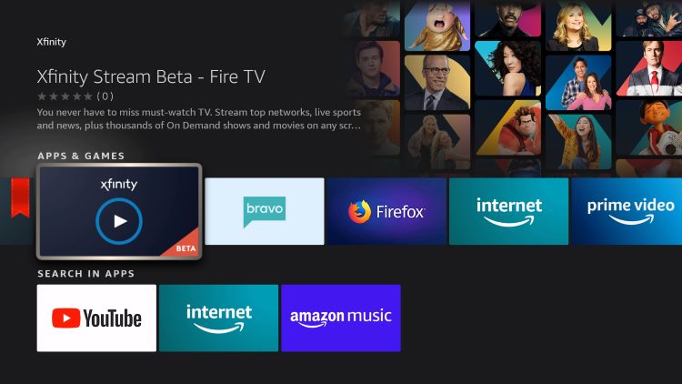 Xfinity App on Fire Tv Stick