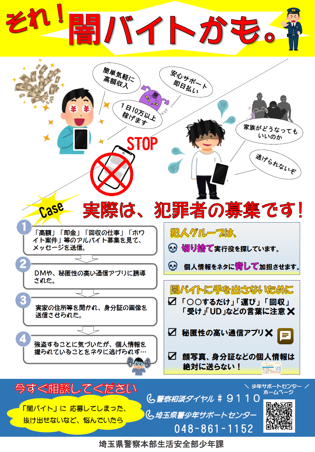 闇バイト募集の甘い罠！ホワイト案件の裏に潜む脅迫と逮捕の現実